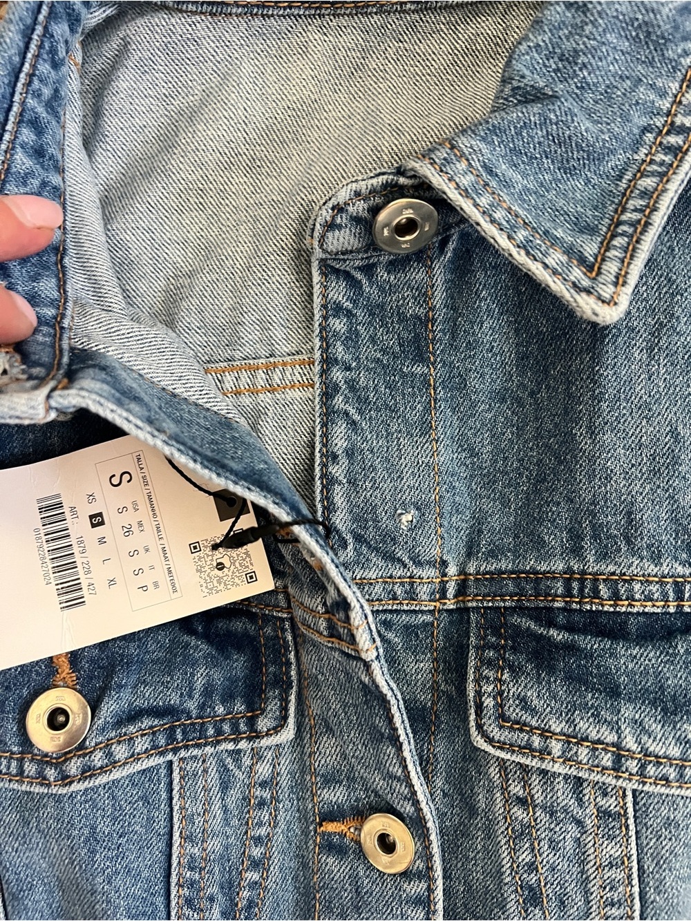 NWT Zara Womens Denim Jean jumpsuit overalls size Small - Picture 5 of 6
